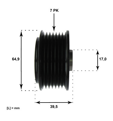 Koło pasowe alternatora WRC OAP7149