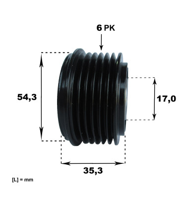 Koło pasowe alternatora WRC OAP7030