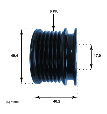 Koło pasowe alternatora WRC OAP7040