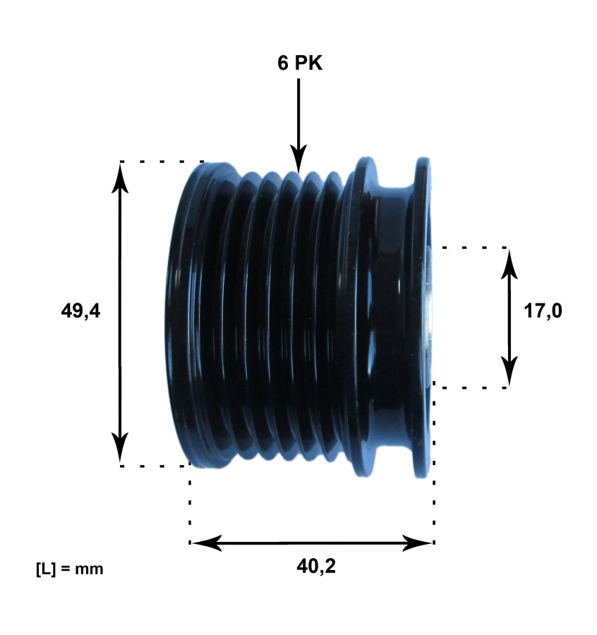 Koło pasowe alternatora WRC OAP7040
