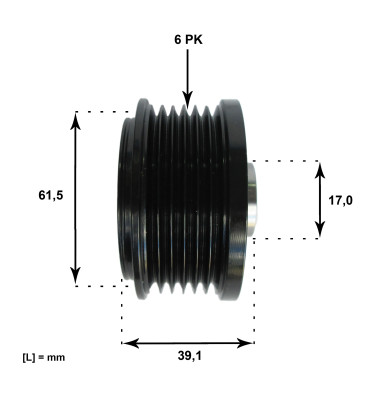 Koło pasowe alternatora WRC OAP7038
