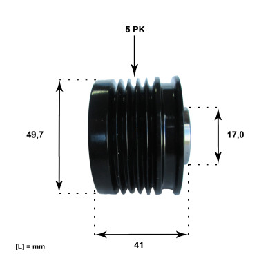 Koło pasowe alternatora WRC OAP7053