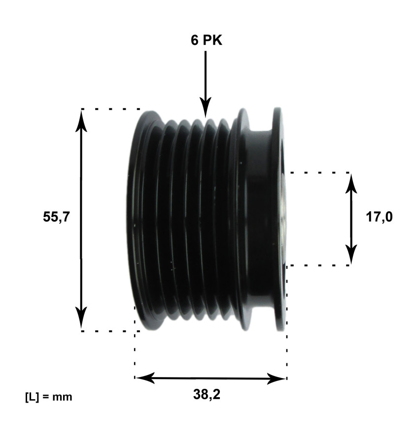Koło pasowe alternatora WRC OAP7072