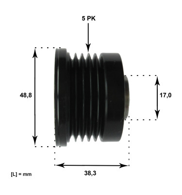 Koło pasowe alternatora WRC OAP7082