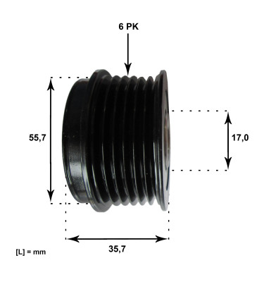 Koło pasowe alternatora WRC OAP7100
