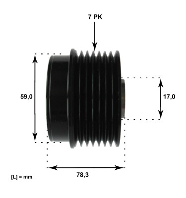 Koło pasowe alternatora WRC OAP7104