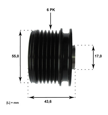 Koło pasowe alternatora WRC OAP7106