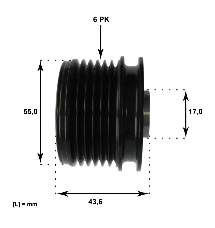Koło pasowe alternatora WRC OAP7106