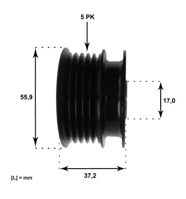 Koło pasowe alternatora WRC OAP7108