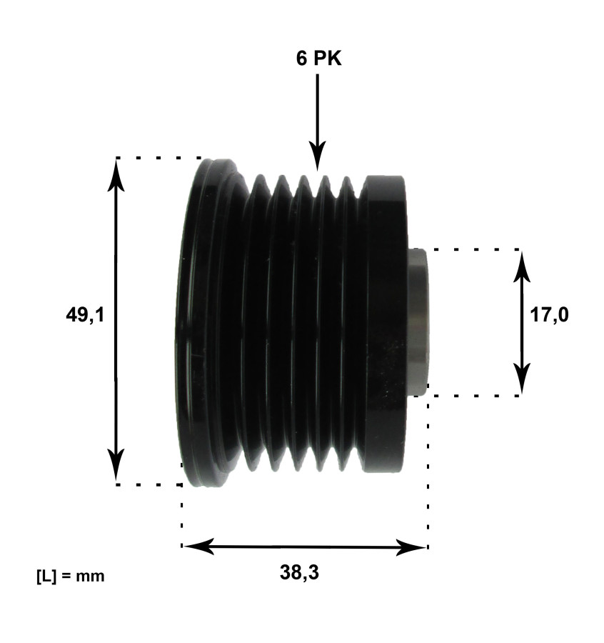 Koło pasowe alternatora WRC OAP7081