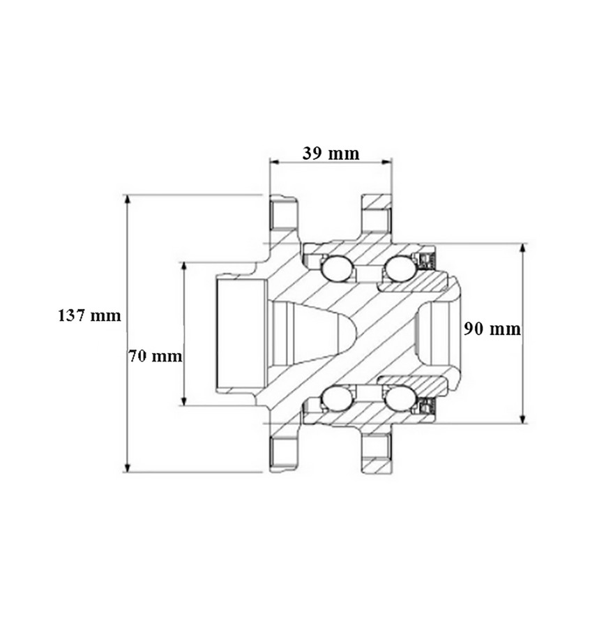 Łożysko koła przód WRC 4600034